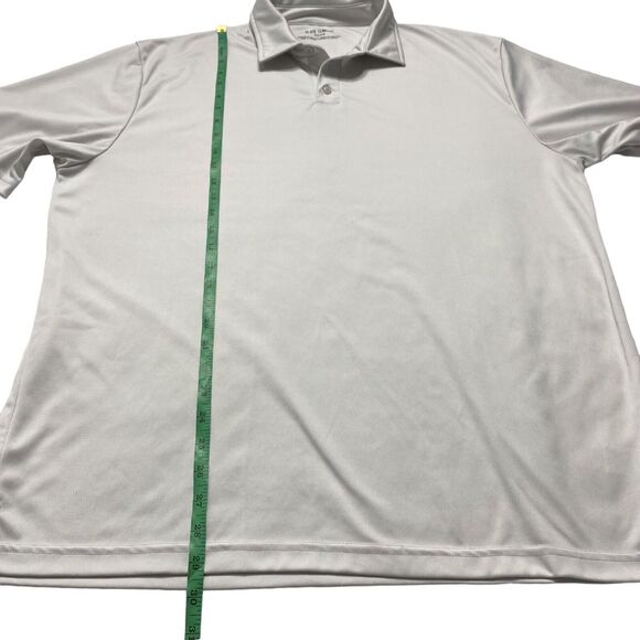 BLACK CLOVER Live Lucky Pale Gray Golf Polo Shirt SIze XL Mens Logo - Picture 7 of 8